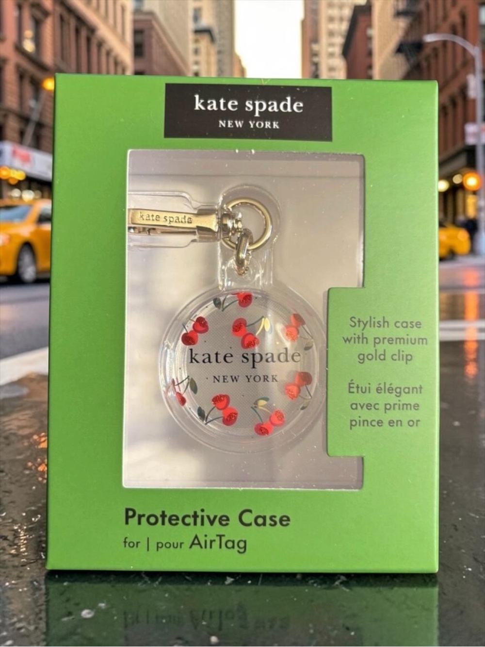HTF Kate Spade Cherry Dot AirTag Case NIB + Apple Find My Tag BUNDLE - Picture 2 of 8
